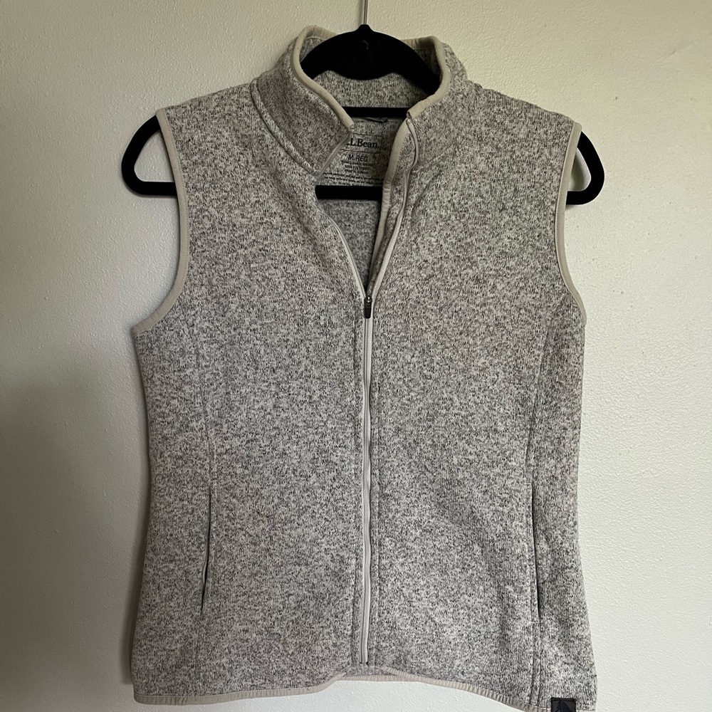 LL Bean grey vest size M